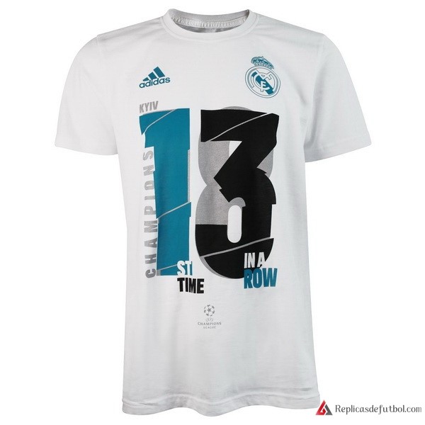Camiseta Real Madrid Champions 13 2017-2018 Blanco